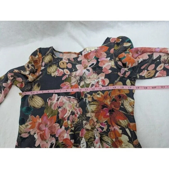 Meadow Rue floral print long mini rayon dress w/ pockets, women's size 2 A10 - Picture 9 of 10